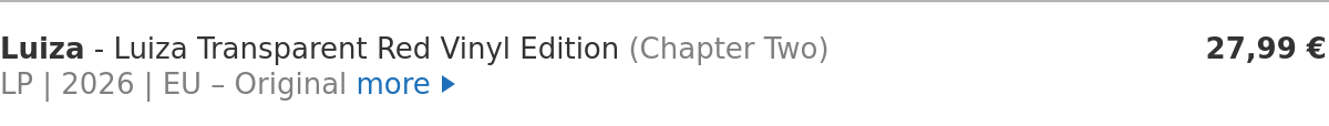 Luiza - Luiza Transparent Red Vinyl Edition