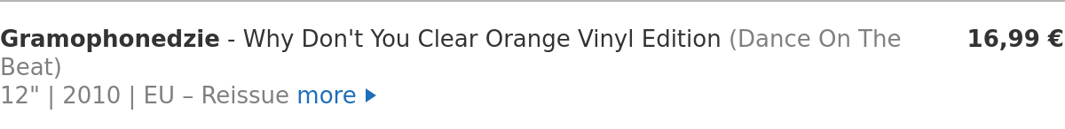 Gramophonedzie - Why Don't You Clear Orange Vinyl Edition