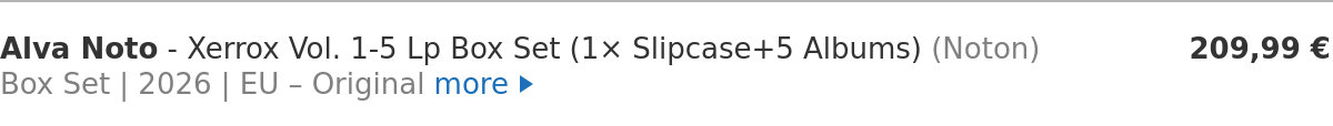 Alva Noto - Xerrox Vol. 1-5 Lp Box Set (1× Slipcase+5 Albums)