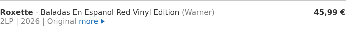 Roxette - Baladas En Espanol Red Vinyl Edition