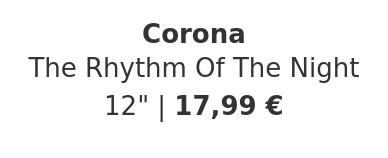 Corona - The Rhythm Of The Night