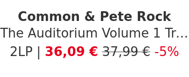 Common & Pete Rock - The Auditorium Volume 1 Translucent Forest Green Vinyl Edition