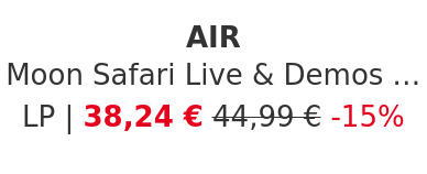 AIR - Moon Safari Live & Demos Record Store Day 2025 White Vinyl Edition