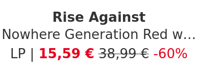 Rise Against - Nowhere Generation Red w/ Black Rob Vinyl Edition