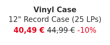 Vinyl Case - 12" Record Case (25 LPs)