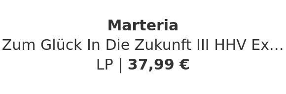 Marteria - Zum Glück In Die Zukunft III HHV Exclusive Eco Clear Vinyl Edition