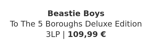 Beastie Boys - To The 5 Boroughs Deluxe Edition