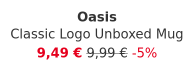 Oasis - Classic Logo Unboxed Mug