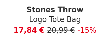 Stones Throw - Logo Tote Bag