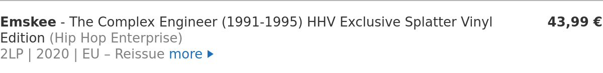 Emskee - The Complex Engineer (1991-1995) HHV Exclusive Splatter Vinyl Edition