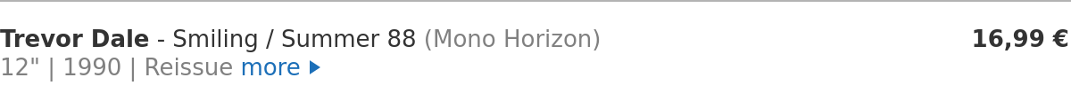 Trevor Dale - Smiling / Summer 88