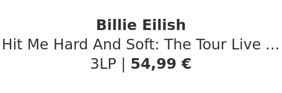 Billie Eilish - Hit Me Hard And Soft: The Tour Live Bio Vinyl Edition