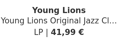 Young Lions - Young Lions Original Jazz Classics