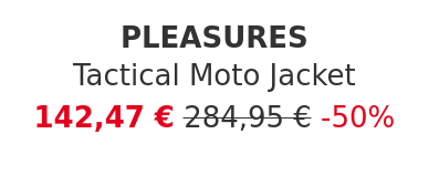 PLEASURES - Tactical Moto Jacket