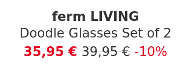 ferm LIVING - Doodle Glasses Set of 2