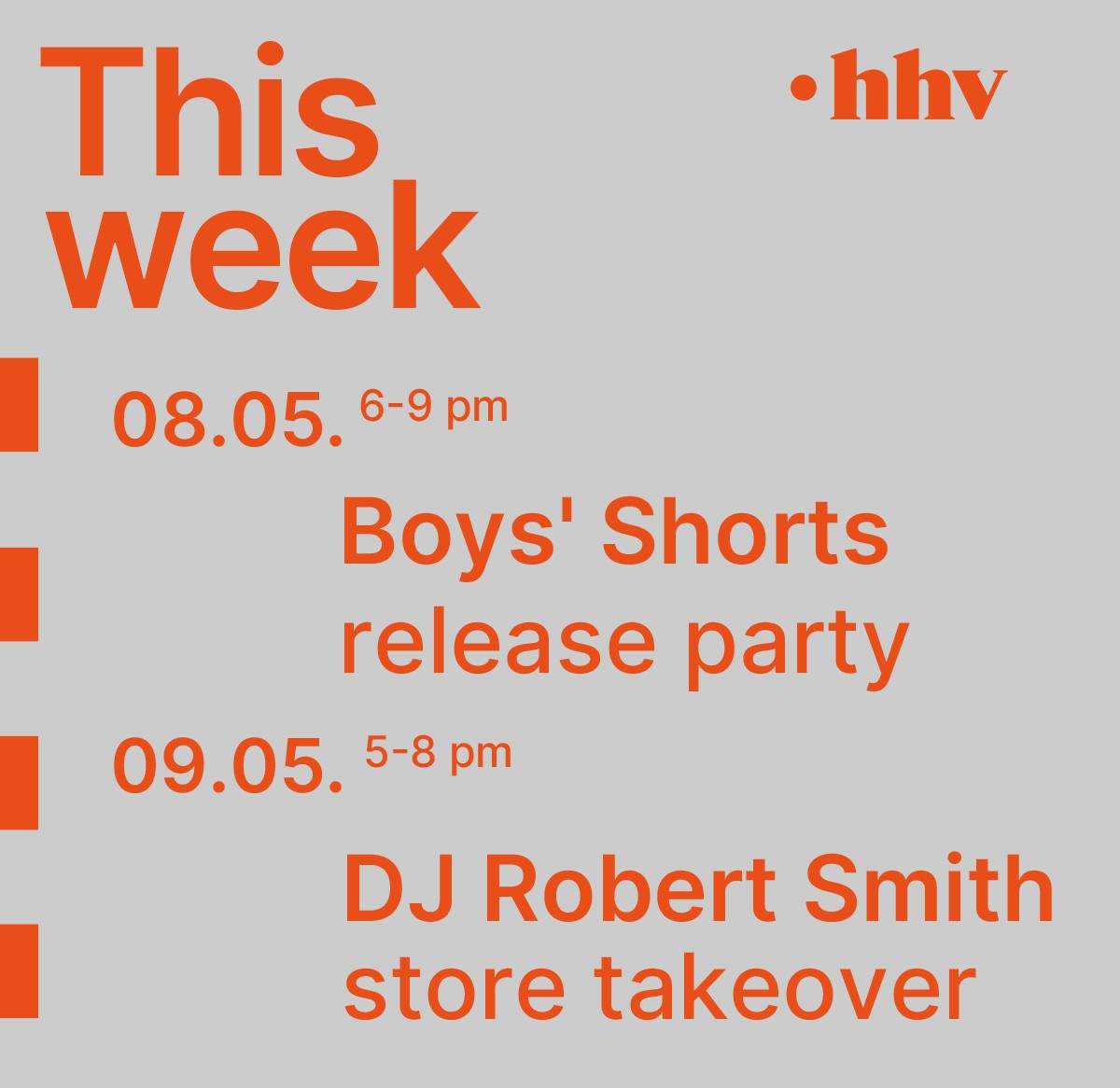 HHV Store Events KW19
