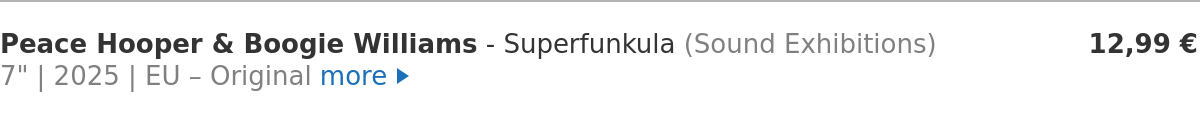 Peace Hooper & Boogie Williams - Superfunkula