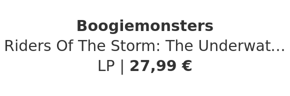 Boogiemonsters - Riders Of The Storm: The Underwater Album