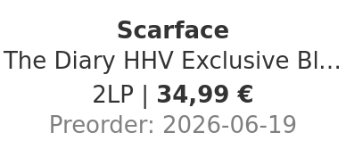 Scarface - The Diary HHV Exclusive Bloodshot Red Vinyl Edition With Obi Strip