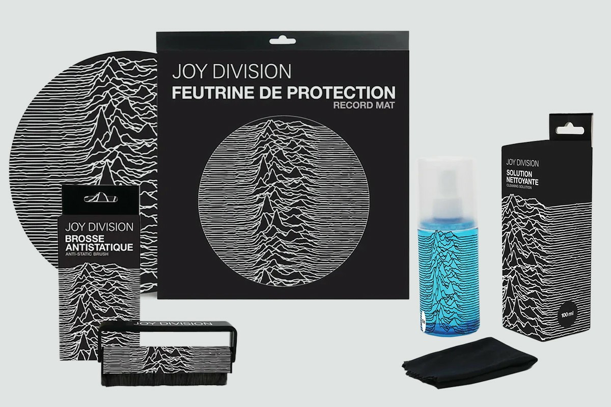 Vinylcaresystems x Joy Division Vinyl accessories in an iconic design