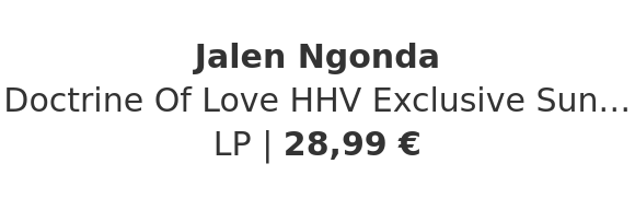 Jalen Ngonda - Doctrine Of Love HHV Exclusive Sunspot Vinyl Edition