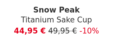 Snow Peak - Titanium Sake Cup