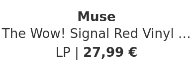 Muse - The Wow! Signal Red Vinyl Edition