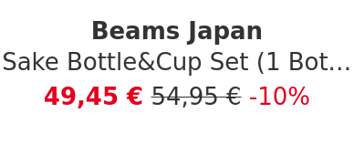 Beams Japan - Sake Bottle&Cup Set (1 Bottole & 2 Cups)