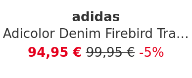 adidas - Adicolor Denim Firebird Track Top