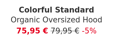 Colorful Standard - Organic Oversized Hood