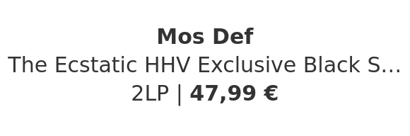 Mos Def - The Ecstatic HHV Exclusive Black Smoke Vinyl Edition