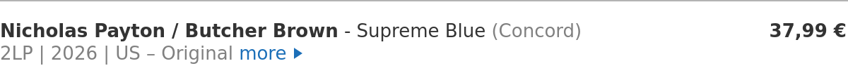 Nicholas Payton / Butcher Brown - Supreme Blue