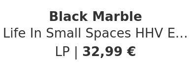 Black Marble - Life In Small Spaces HHV Exclusive Baby Blue & White Vinyl