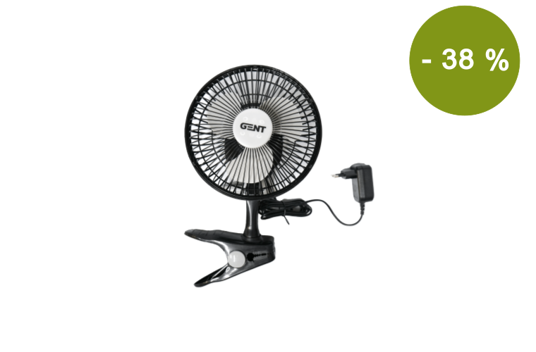 GENT Clip Fan 5W, klipsnový ventilátor, průměr 15cm - 419 Kč