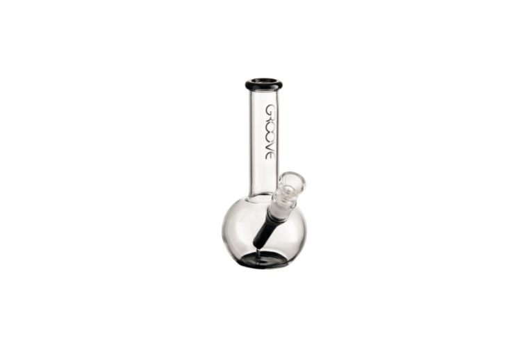 Groove Round Tube 7" Black and Clear bong sklo - 1 399 Kč