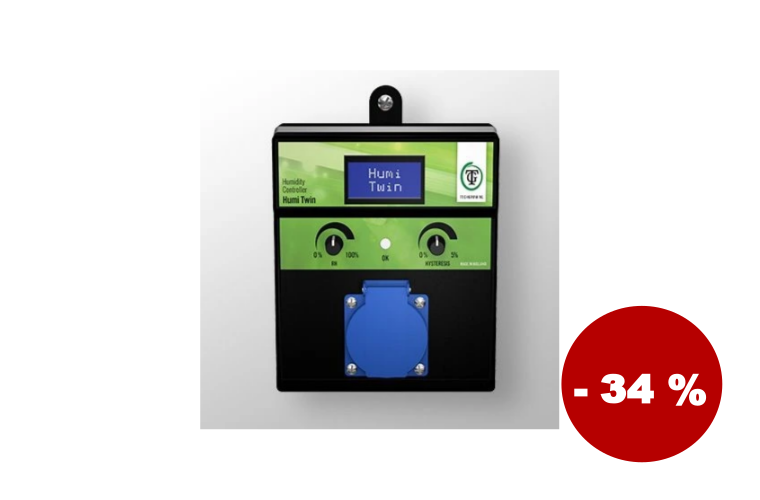 TechGrow Humi Twin hygrostat (zvlhčování nebo odvlhčování) - 2 490 Kč