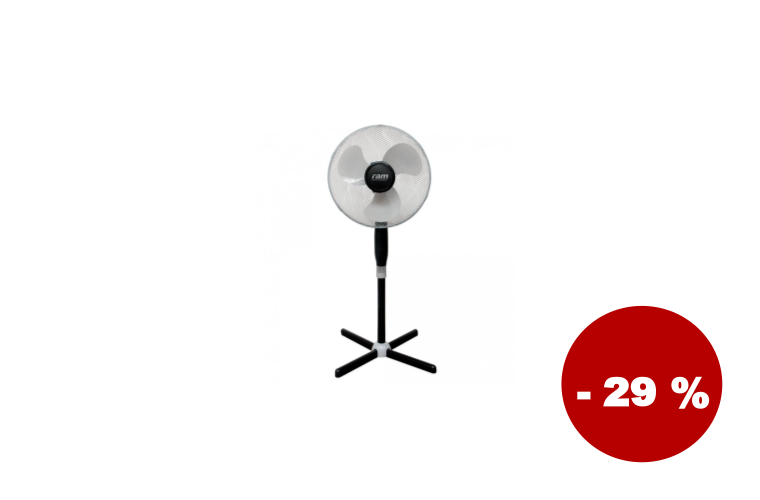 Stojanový ventilátor RAM 40cm, 3 rychlosti - 699 Kč