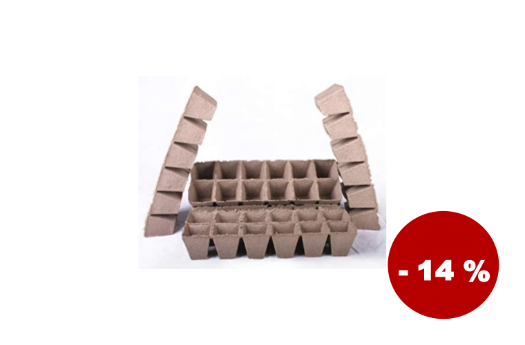 Jiffy hranatý sdružený 6x6x6 cm / pro 12 ks - 29 Kč