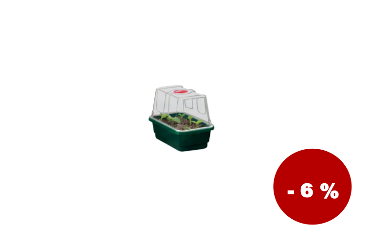 Garland skleník Mini High Dome Propagator Green s drenáží, tvrdý plast, nevyhřívaný, 17x10x12 cm - 69 Kč