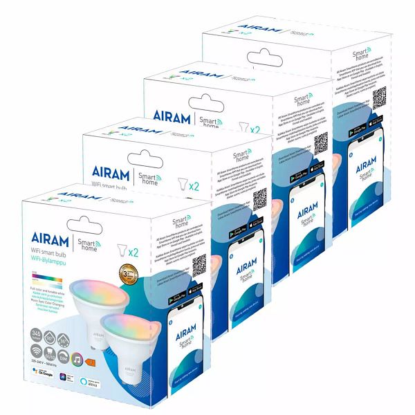 Älylamppu Smart PAR16 827-865 RGB GU10 4x2kpl Airam SmartHome Airam SmartHome älylamppu GU10