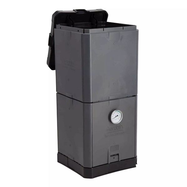 Lämpökompostori Aerobin Deluxe 200 L harmaa Kotitalous- ja puutarhajätteille, harmaa
