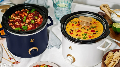 TWO Beautiful 2-Qt Slow Cookers w/ Scrub Mommy Sponges UNDER $26