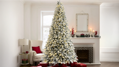 Walmart Christmas Tree Clearance | 9′ Pre-Lit Flocked Pine Just $99 Shipped (Reg. $292)