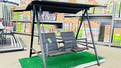 Porch Swing with Canopy & Cupholders Only $199 Shipped