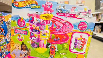 Hot Wheels RacerVerse Barbie Playset Only $27.99 on Target