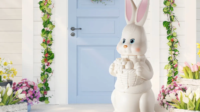 5-Foot Tall Easter Bunny Blow Mold Just $99 & May Sell Out