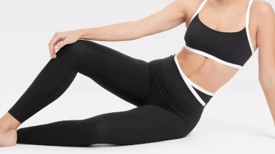 a woman wearing black yoga leggings and a black braCollin’s Fave Leggings for UNDER $20 + More Target Activewear on Sale