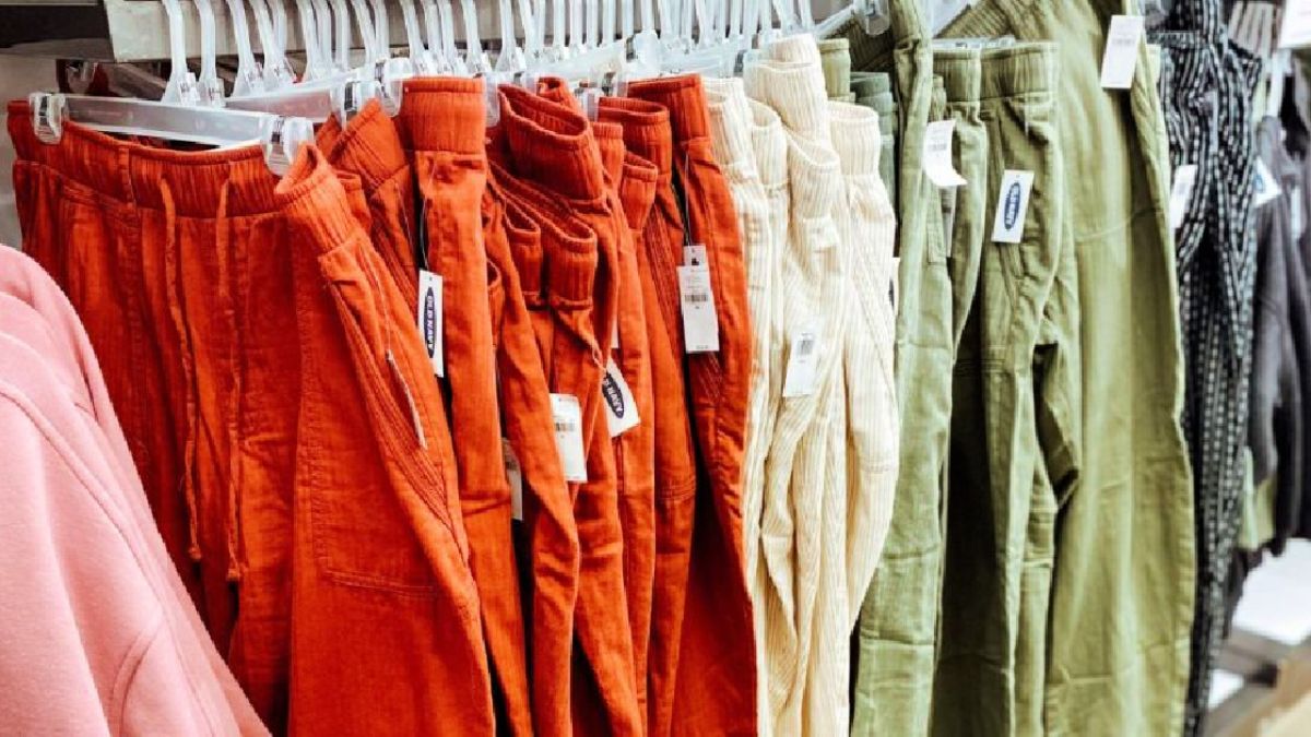 Old Navy Pants on hangers in-store