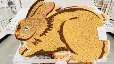 Brown Bunny Shaped Doormat