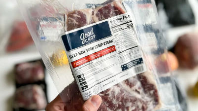 Good Chop Meat in a plastic wrapping